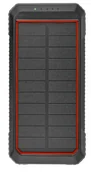 Panele fotowoltaiczne - Oxe Power bank solarny o pojemności 33800 mAh czerwony - miniaturka - grafika 1