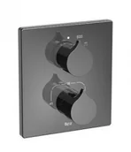 Baterie podtynkowe - Roca A5A2C3ACN0 INSIGNIA BLACK Bateria prysznicowa termostatyczna podtynkowa do RocaBox czarny połysk - miniaturka - grafika 1