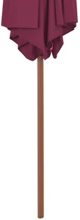 vidaXL Parasol ogrodowy na drewnianym słupku, 270 cm, bordowy - Parasole ogrodowe - miniaturka - grafika 6