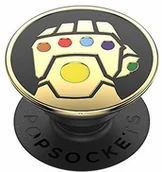 Uchwyty samochodowe do telefonów - PopSockets PopSockets PopGrip - Rozkładany uchwyt i podstawka do telefonów oraz tabletów z wymiennymi krążkami PopTops - Enamel Infinity Gauntlet 101458 - miniaturka - grafika 1