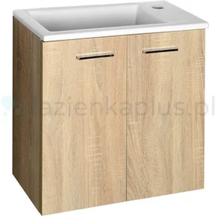 Aqualine ZOJA/KERAMIA FRESH szafka umywalkowa 49x50x23,5cm, dąb platin 51047DP - Szafki łazienkowe - miniaturka - grafika 2