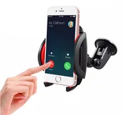 Uchwyty samochodowe do telefonów - Mobilari UNIWERSALNY UCHWYT NA TELEFON SAMOCHODOWY DO SZYBY M111013 - Czerwony M111013 - miniaturka - grafika 1