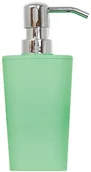 Dozowniki papieru i mydła dla firm - MSV 140688 Soft Touch skóry rybołówstwo dozownik mydła, zielony/metal 7,3 x 7,3 x 18 cm 1294/140688 - miniaturka - grafika 1