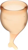 Kubeczki menstruacyjne - Satisfyer Satisfyer Feel Secure Menstrual Cup Orange - miniaturka - grafika 1