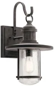 Lampy ogrodowe - Kichler Zewnętrzna LAMPA ścienna RIVERWOOD KL/RIVERWOOD2/XL Elstead ogrodowa OPRAWA tarasowa vintage IP44 wyblakły cynk KL/RIVERWOOD2/XL - miniaturka - grafika 1