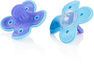BRUSH-BABY BRUSH-BABY - gryzak dla dzieci MolarMunch Teether do zębów bocznych od 4 miesiąca życia (2szt.) - kolor niebiesko - fioletowy - Gryzaki dla dzieci - miniaturka - grafika 2