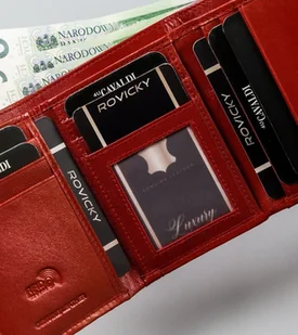 Cavaldi Mały, poziomy portfel damski ze skóry naturalnej, z ochroną RFID - Portfele - miniaturka - grafika 7