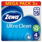 Papier toaletowy - ZEWA Ultra Clean papier toaletowy, suchy, 3 opakowania, 4 warstwy, 16 x 135 arkuszy - miniaturka - grafika 1