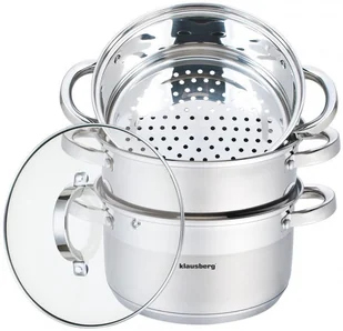 GARNEK NA PARĘ KLAUSBERG 4 ELEM. 22cm KB-7142 - Zestawy garnków i patelni - miniaturka - grafika 2