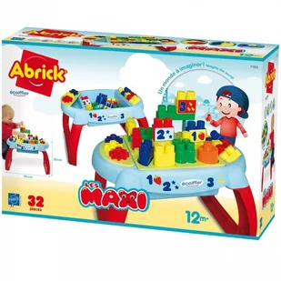 Ecoiffier Stolik edukacyjny z klockami 32 elementy 7763 - Zabawki interaktywne dla dzieci - miniaturka - grafika 3