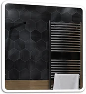 Lustra - Alasta Lustro Łazienkowe z Podświetleniem LED - rozmiar 100x100cm - zimny kolor LED - Model Osaka - miniaturka - grafika 1