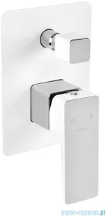 Omnires Parma zestaw podtynkowy natryskowy chrom/biały SYSPM16ACRB | - Baterie podtynkowe Omnires Parma zestaw podtynkowy natryskowy chrom/biały SYSPM16ACRB | - Baterie podtynkowe - miniaturka - grafika 4