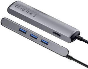 Baseus Adapter HUB 6w1 USB-C na 3x USB 3.0 + HDMI + RJ45 + USB-C PD 10073X23 - Adaptery i przejściówki - miniaturka - grafika 5
