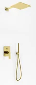 Zestawy prysznicowe - Kohlman Experience Gold zestaw prysznicowy złoty połysk QW210EGDQ30 | - miniaturka - grafika 1