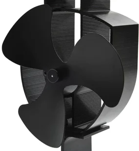 vidaXL Zasilany ciepłem wentylator kominkowy, 3 łopatki, czarny - Akcesoria grzewcze - miniaturka - grafika 6