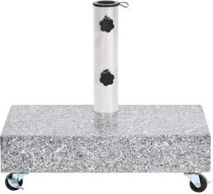 vidaXL Stojak pod parasol jasnoszary 45x25x8,3 cm granitowy  313666 - Pozostałe meble ogrodowe - miniaturka - grafika 3