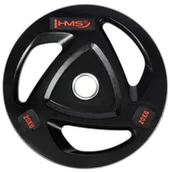 Obciążenia - HMS Talerz olimpijski ogumowany czarny TOX20 HMS 20 kg 17-61-095 - miniaturka - grafika 1