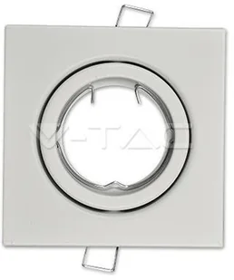 v-tac Oprawa Oczko V-TAC GU10 Kwadrat Ruchoma Biała VT-7227 - Oprawy, klosze i abażury - miniaturka - grafika 2