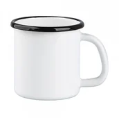 Kubki - Silesia Emalia Rybnik KUBEK EMALIOWANY 0,3L ŚR.8CM WYS.8CM BIAŁY - miniaturka - grafika 1