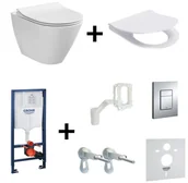 Miski WC - Cersanit City Oval 50x36 biały K35-025+K98-0146+38827000 od - miniaturka - grafika 1