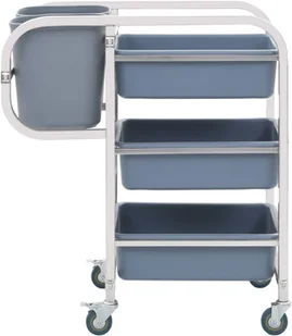 vidaXL vidaXL Wózek kuchenny z plastikowymi pojemnikami, 87x43,5x92 cm - Wózki kuchenne - miniaturka - grafika 2