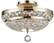 Lampy sufitowe - Maytoni Plafon LAMPA sufitowa OTTILIA DIA700-CL-03-G Maytoni kryształowa OPRAWA pałacowa ampla złota przezroczysta DIA700-CL-03-G - miniaturka - grafika 1