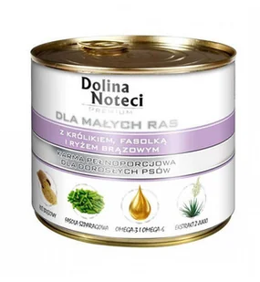 Dolina Noteci Premium Małe Rasy Z Królikiem Fasolką I Ryżem Brązowym 185g - Mokra karma dla psów - miniaturka - grafika 3