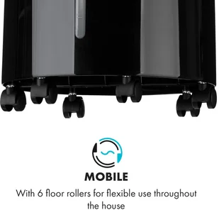 Klarstein Waterfall, chłodnica powietrza, 45 W, 4 l, 2 wkłady chłodzące, przenośny ACO4-WaterfallB - Klimatory - miniaturka - grafika 10