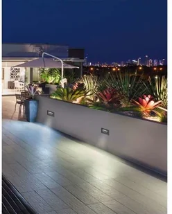 Lucide Wpust LAMPA ścienna KRYPTON 726401 schodowa OPRAWA prostokątna LED 3W 3000K zewnętrzna do zabudowy IP54 ciemnoszara __code-43683 - Oprawy, klosze i abażury - miniaturka - grafika 5