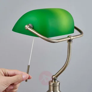 LAMPENWELT.COM Milenka  lampa biurkowa z zielonym kloszem - Lampy stojące - miniaturka - grafika 5