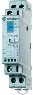 Finder Stycznik modułowy 2 polowy Auto-On-Off+ LED, 2 NC 25A 230V AC/DC, 22.32.0 - Sterowniki i przekaźniki - miniaturka - grafika 2