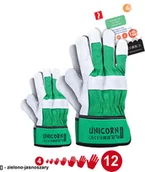 Rękawice robocze - Reis UNICORN - rękawice ochronne wzmacniane skórą bydlęcą - 4-12. UNICORN - miniaturka - grafika 1
