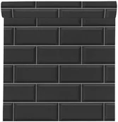 Tapety - Rasch Tapeta Cegła 429961 czarna winylowa na flizelinie - miniaturka - grafika 1