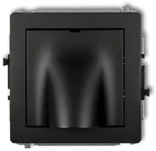 Kostki, złączki, wtyczki - Karlik Przyłącze kablowe DECO Czarny 12DWPK - miniaturka - grafika 1