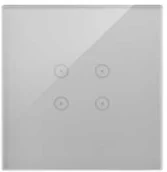 Wyłączniki światła i elektryczne - Simon Panel dotykowy Simon 54 Touch DSTR14/71 1 moduł 4 pola dotykowe srebrna mgła DSTR14/71 - miniaturka - grafika 1