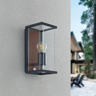 Lampy ogrodowe - Lucande Lucande Elwin kinkiet, 1-punktowy, czujnik - miniaturka - grafika 1