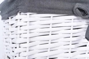 Lumarko Lumarko Koszyk wiklinowy 30x20x15 cm - biało-szary KOSZYK 30X20X15 B-SZ  Goc - Kosze wiklinowe - miniaturka - grafika 4