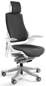 Fotele i krzesła biurowe - Unique Meble Fotel biurowy WAU biały/tkanina - miniaturka - grafika 1