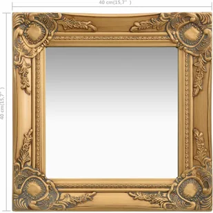 vidaXL Lustro ścienne w stylu barokowym, 40x40 cm, złote - Lustra - miniaturka - grafika 5
