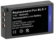 Akumulatory do aparatów dedykowane - amsahr Olympus BLS-1 1600 mAh, 7.4 wolta, dopuszczenie CE, RoHS.Bateria jednorazowa BT-OLYBLS1-1CT - miniaturka - grafika 1