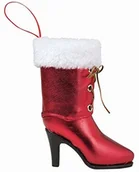 Dekoracje domu - Idena 10040163 buty Mikołaja Lady, 16 cm, plastik, 10,5 x 5 x 16 cm, czerwone - miniaturka - grafika 1