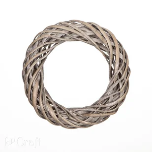 Wianek wiklinowy 25cm szary DPDN-033 - Dekoracje domu - miniaturka - grafika 2