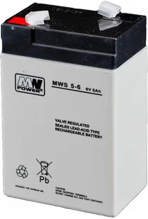 MW Power Akumulator AGM MWS 5-6 6V 5Ah T1 - Akumulatory ogólnego zastosowania - miniaturka - grafika 2
