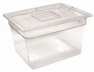Pojemniki i kosze gastronomiczne - Vogue u229 poliwęglanowe 1/2 W gastronormb pojemnik na odpady, pojemność 6 L, dł. 325 MM X 265 MM X 100 MM H, przezroczyste U229 - miniaturka - grafika 1