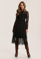 Sukienki - Czarna Sukienka Aeznessa - miniaturka - grafika 1