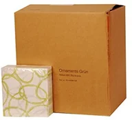 Folia, papier śniadaniowy, serwetki - SemyTop semy-Airlaid serwetki, ornamenty, 40 x 40 cm, zielony, składane na 1/4, 1er Pack (1 X 50 sztuk) ST-88335-3 - miniaturka - grafika 1