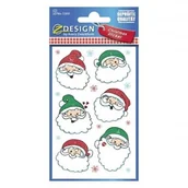 Ozdoby bożonarodzeniowe - Avery Zweckform Naklejki Z-DESIGN-mikołaje AVERY ZWECKFORM 34szt. /52891/ ZW978 - miniaturka - grafika 1