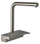 Baterie kuchenne - Hansgrohe Aquno Select M81 Bateria kuchenna z wyciąganą wylewką stal szlachetna 73830800 - miniaturka - grafika 1