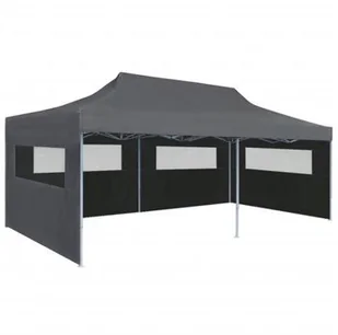 vidaXL Składany namiot ze ścianami bocznymi, 3 x 6 m, antracytowy - Pawilony ogrodowe - miniaturka - grafika 2