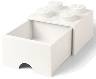 Lego POLTOP POLTOP Pojemnik z szufladą Brick 8 biały - Pojemniki na zabawki - miniaturka - grafika 3